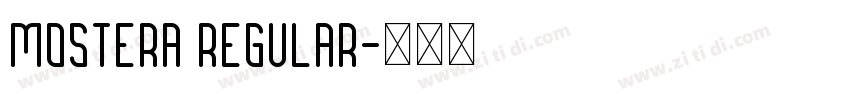 Mostera Regular字体转换